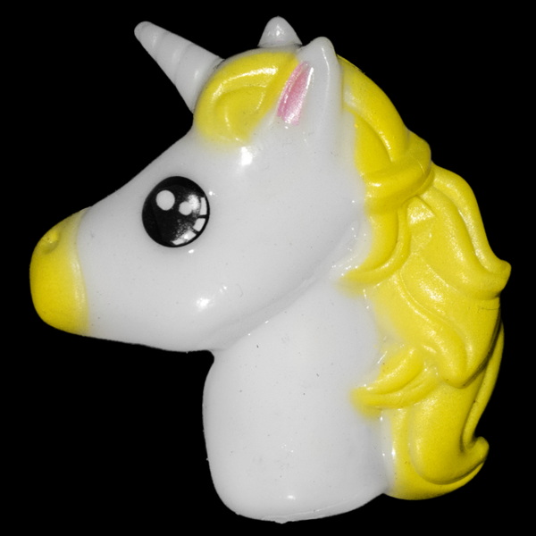1 Inch Light Up Yellow Unicorn Rings