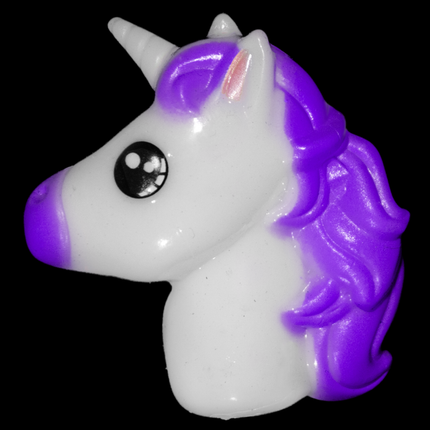 1 Inch Light Up Purple Unicorn Rings - Pack of 4