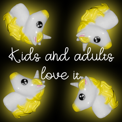 1 Inch Light Up Yellow Unicorn Rings