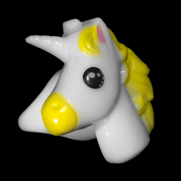 1 Inch Light Up Yellow Unicorn Rings