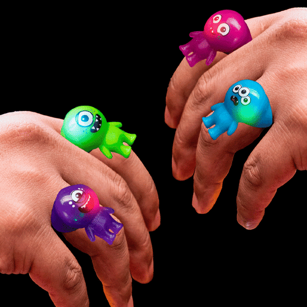 1 Light‑Up Monster Rings - Assorted