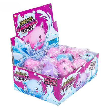 3" Light-Up Narwhal Bath Toy