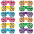6" x 2" 2026 Bright Color Neon Plastic Shutter Glasses - 12 Per Pack