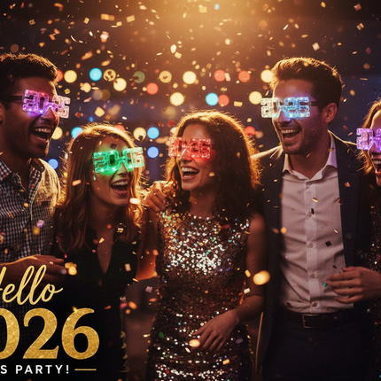 Light Up 2026 Glasses | LED Flashing Party Eyeglasses