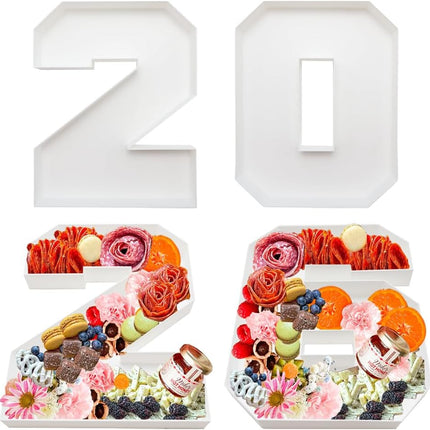 2026 Reusable Fillable Charcuterie Number Letter Shaped Serving Tray