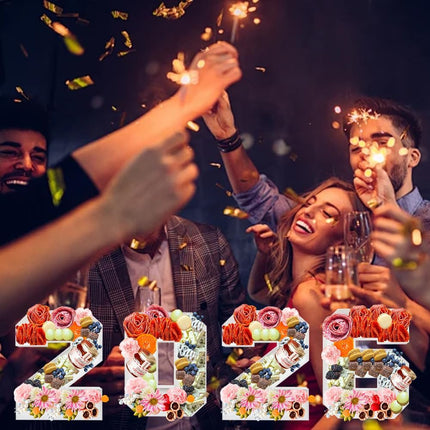 2026 Reusable Fillable Charcuterie Number Letter Shaped Serving Tray