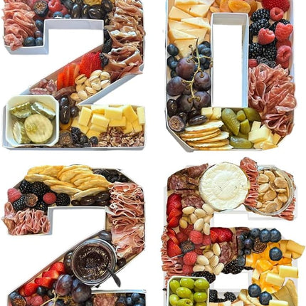 2026 Reusable Fillable Charcuterie Number Letter Shaped Serving Tray