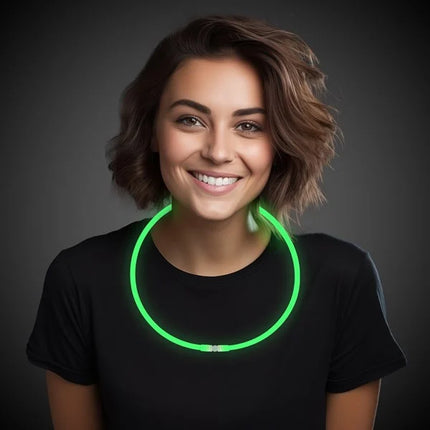 20 Inch Green Glow Necklace