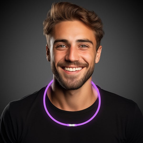 20 Inch Purple Glow Stick Necklaces - Pack of 50