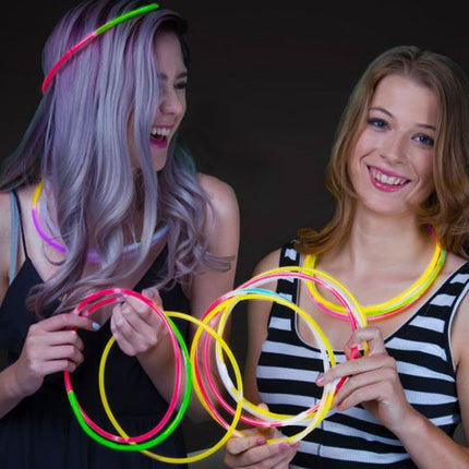 22 Inch Glow Stick Necklaces - Assorted Pack of 50
