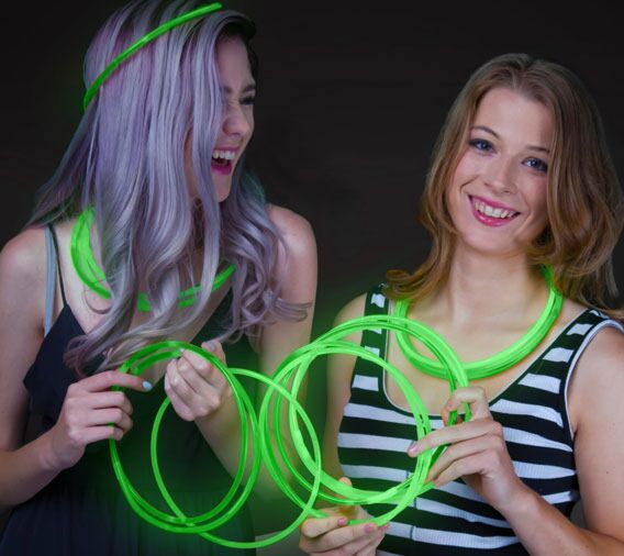 22 Inch Green Glow Necklaces - Pack of 50