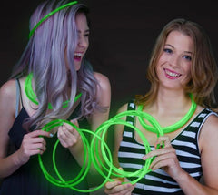 22 Inch Jumbo Green Glow Sticks Necklaces