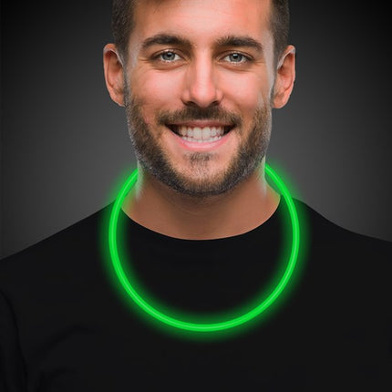 22 Inch Green Glow Stick Necklaces - Pack of 50