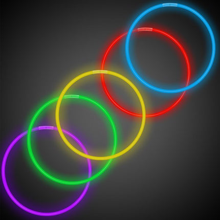 22 Inch Jumbo Glow Stick Necklaces - 50 Pieces