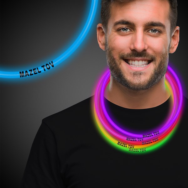 22 Inch Mazel Tov Glow Necklaces - Pack of 50