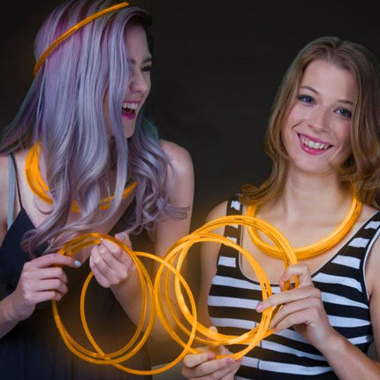 22 Inch Orange Glow In The Dark Necklaces - Pack of 50