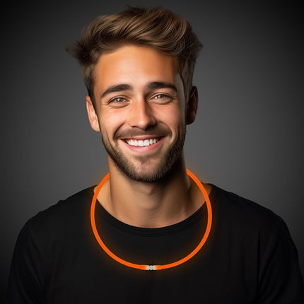 22 Inch Orange Glow Necklace