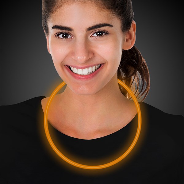 22 Inch Orange Glow Necklace - Pack of 50 Necklaces