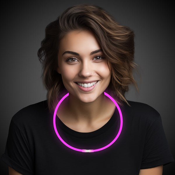 22 Inch Pink Glow Necklace