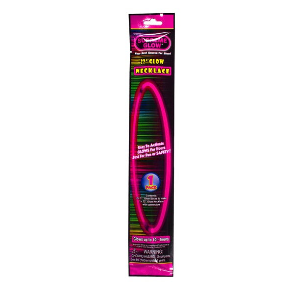 22 Inch Pink Glow Necklace Pack