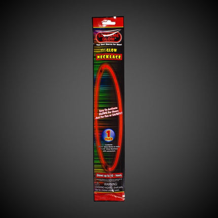 22 Inch Red Glow Necklace Pack