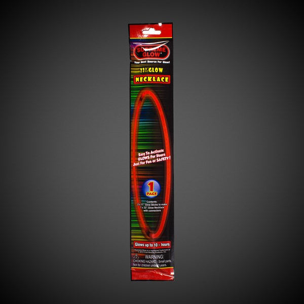 22 Inch Red Glow Necklace Pack