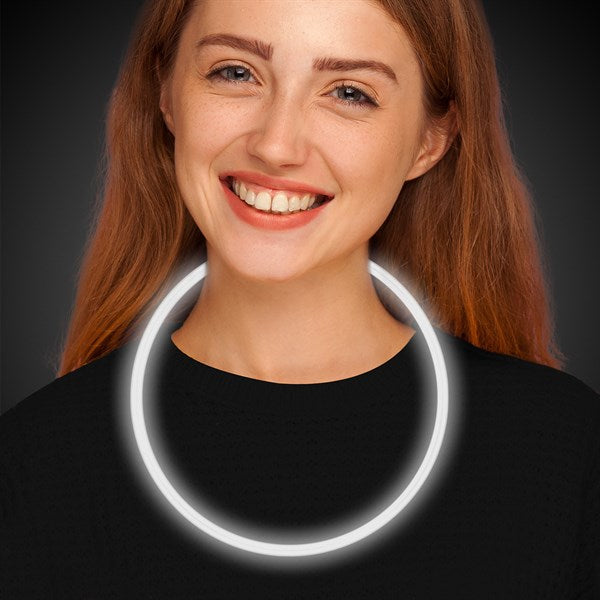 22 Inch White Glow Necklace - Pack of 50 Necklaces
