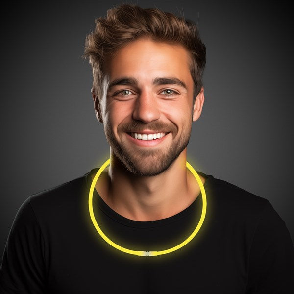 22 Inch Yellow Glow Necklace