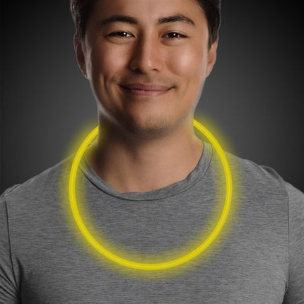 22 Inch Yellow Glow Necklace - Pack of 50 Necklaces