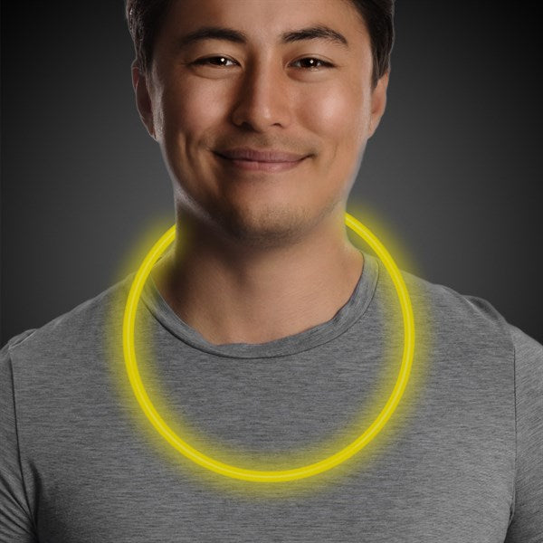 22 Inch Yellow Glow Necklace - Pack of 50 Necklaces