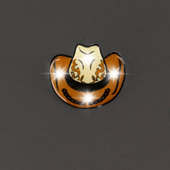 Cowboy Hat Flashing Body Light Lapel Pins
