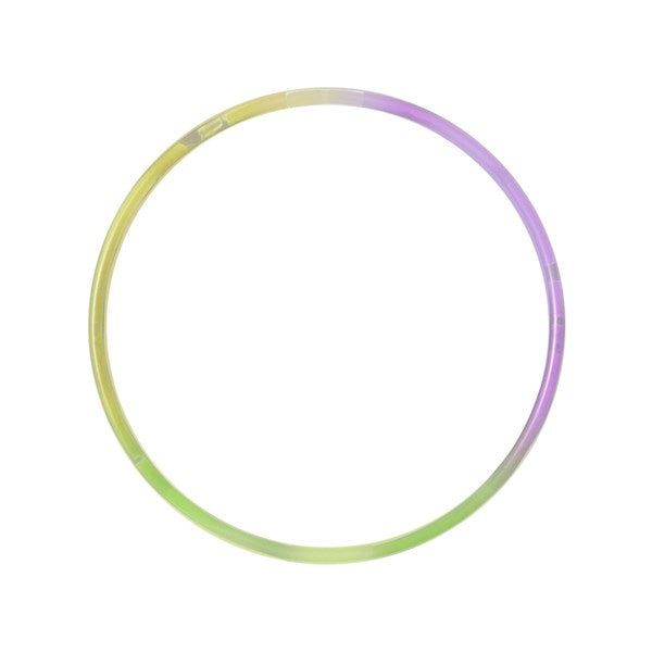 24 Inch Jumbo Purple Green Yellow Tri-Color Glow Necklaces - Pack of 50