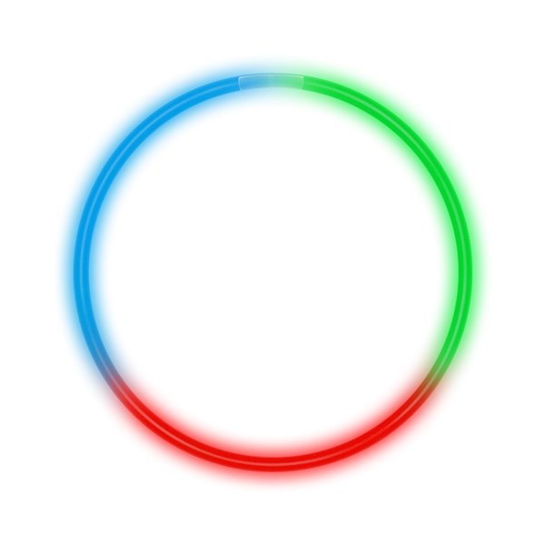 24 Inch Red Green Blue Tricolor Glow Necklaces