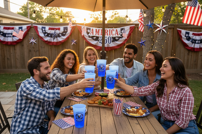 250th Anniversary Blue LED 16 oz. Cup
