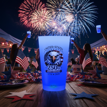 250th Anniversary Blue LED 16 oz. Cup
