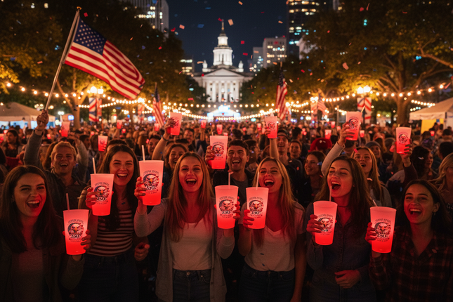 250th Anniversary Red LED 16 oz. Cup
