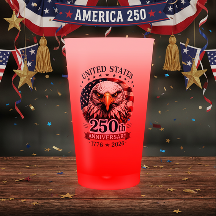 250th Anniversary Red LED 16 oz. Cup

