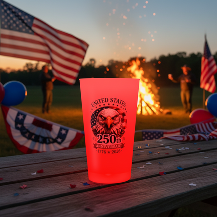 250th Anniversary Red LED 16 oz. Cup
