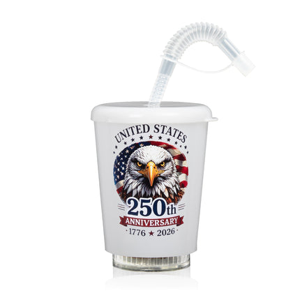 250th Anniversary LED 12 oz. Cup with Straw
