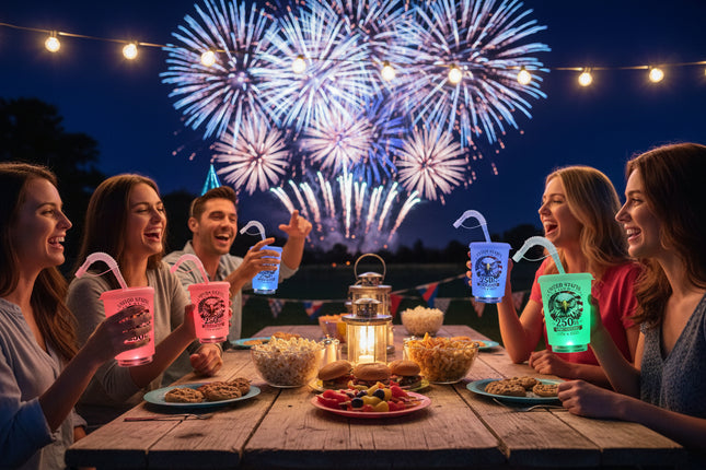 250th Anniversary LED 12 oz. Cup with Straw
