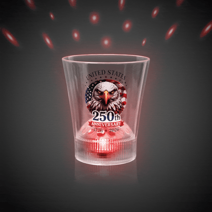250th Anniversary LED Disco Ball 8 oz. Rocks Glass
