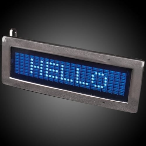 Scrolling Text Belt Buckles Blue