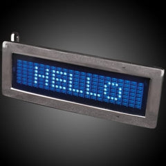 Scrolling Text Belt Buckles Blue