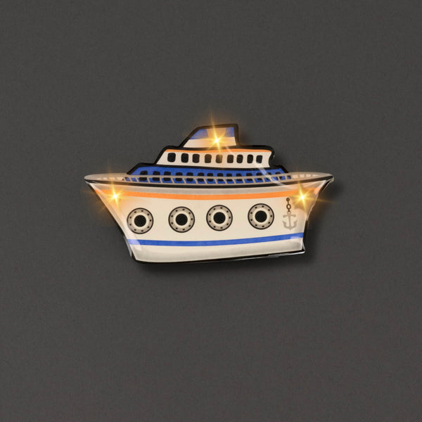 LED Cruise Ship Flashing Body Light Lapel Pins