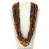 27 Inches Amber & Purple Glass Bead Necklaces