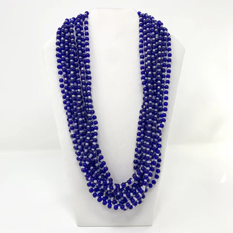 27 Inches Blue Crystal Glass Beads Necklaces