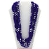 27 Inches Blue & White Pattern Glass Bead Necklaces - Pack of 12