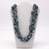 27 Inches Clear & Gray Glass Bead Necklaces - Pack of 12