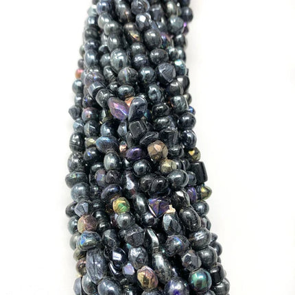 27 Inches Large Opalescent Metallic Glass Beads Necklaces - Pack of 12