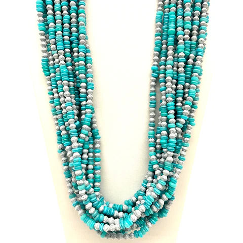 27 Inches Multicolor Glass Beaded Necklaces